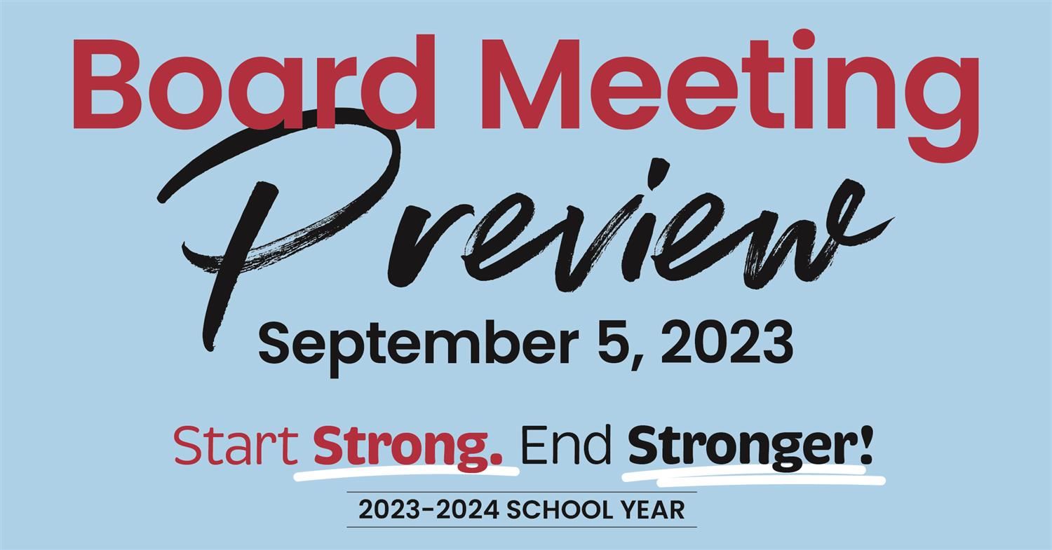 Board Meeting Preview